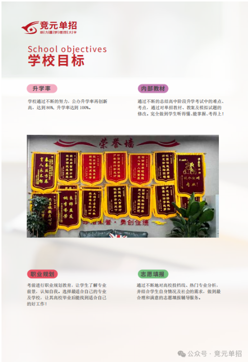 不夸大、不套路，凭专业赋能，用负责护航，竞元单招，愿陪每一位四川单招考生，以渺小启程，以上岸收尾，不负韶华，不负期待！