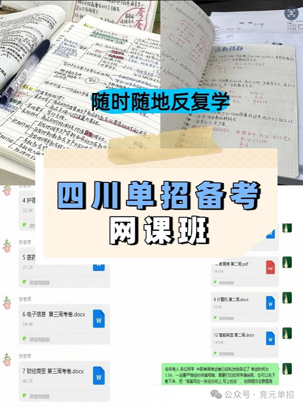 四川单招救急！零基础跟对课才叫真上岸！✨